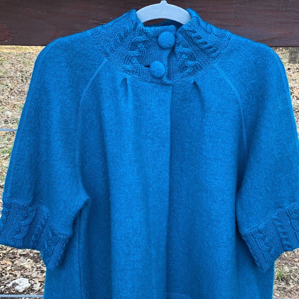 For Cynthia Vintage-look Short Wool Swing Coat